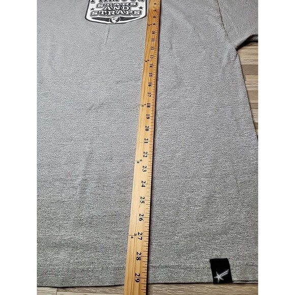 Famous Stars and Straps Shirt Mens L Grey‎ Bring the Noise T-Shirt Double Sided - Picture 13 of 15